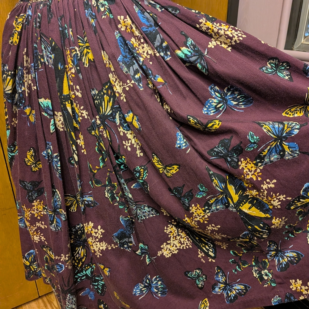 Pinup Couture Purple Butterfly Skater Skirt
